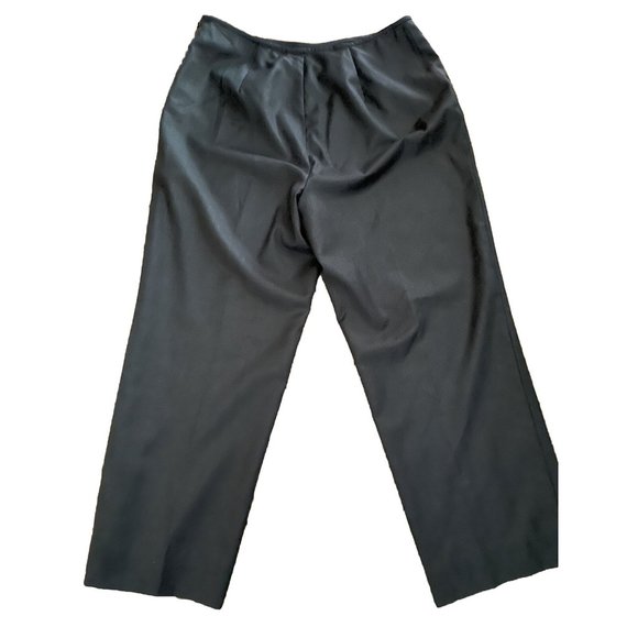 CARLISLE Gray‎ Side-Zip Wool Dress Pants High Waist Straight-Leg Size 14 - Picture 3 of 5